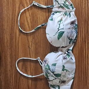 H&M Pink Floral Underwire Bikini Top 34B